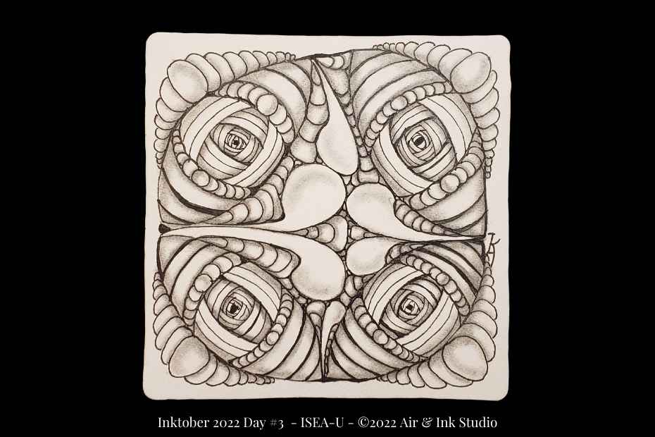 Zentangle Inktober Tangles Day 3 – ISEA-U