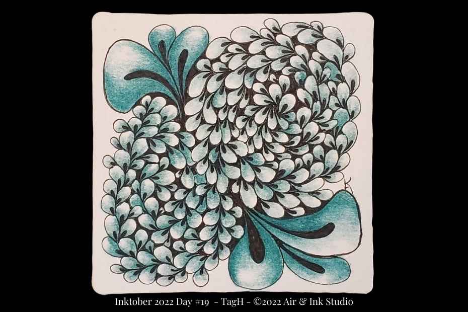 Zentangle Inktober Tangles Day 19 – TAGH