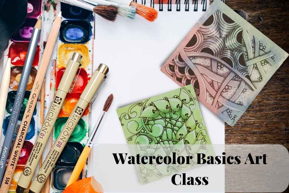 Watercolor & Zentangle Basics Art Class for Kids