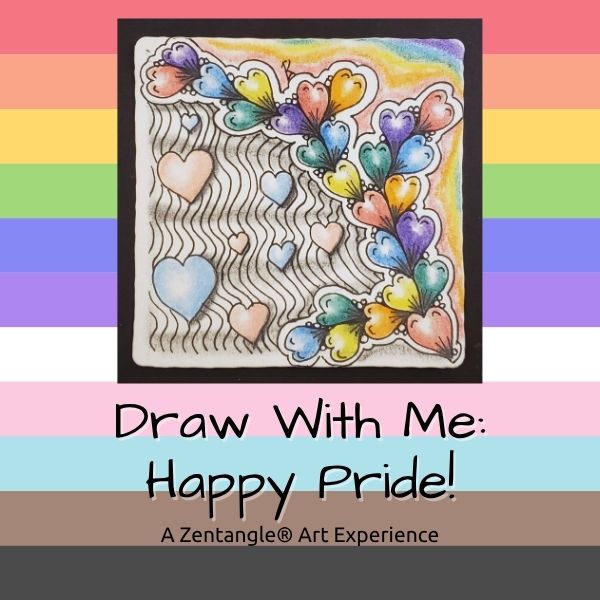 Pride 2025 Zentangle – Draw With Me
